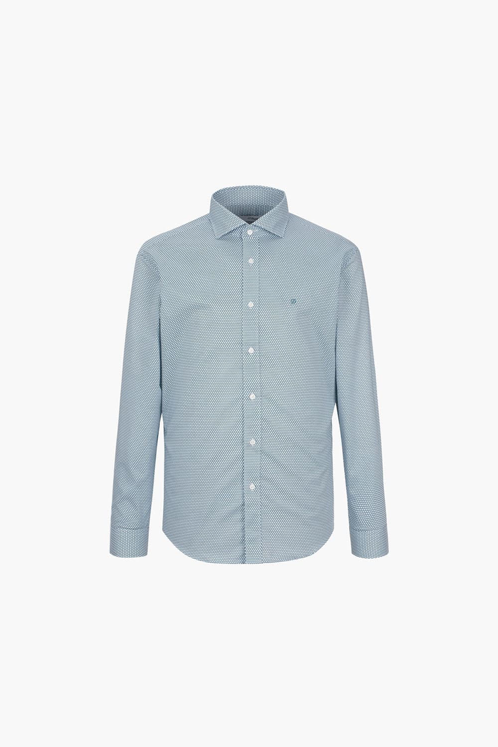 [LAST SIZE] 순면 그린 모티브 프린트 254 컴포터블 셔츠 그린