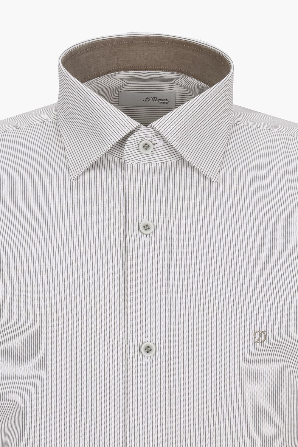 [LAST SIZE] 스트라이프 배색 포인트 371 컴포터블 셔츠 브라운