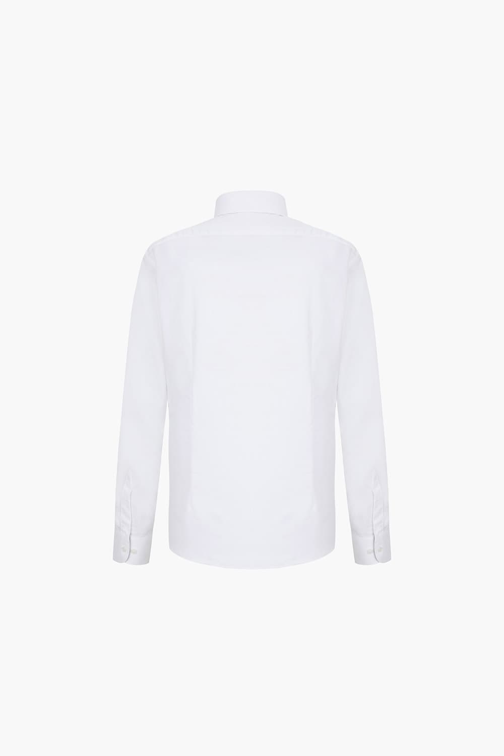 [LAST SIZE] 스트레치 프린트 배색 363 컴포터블 셔츠 화이트