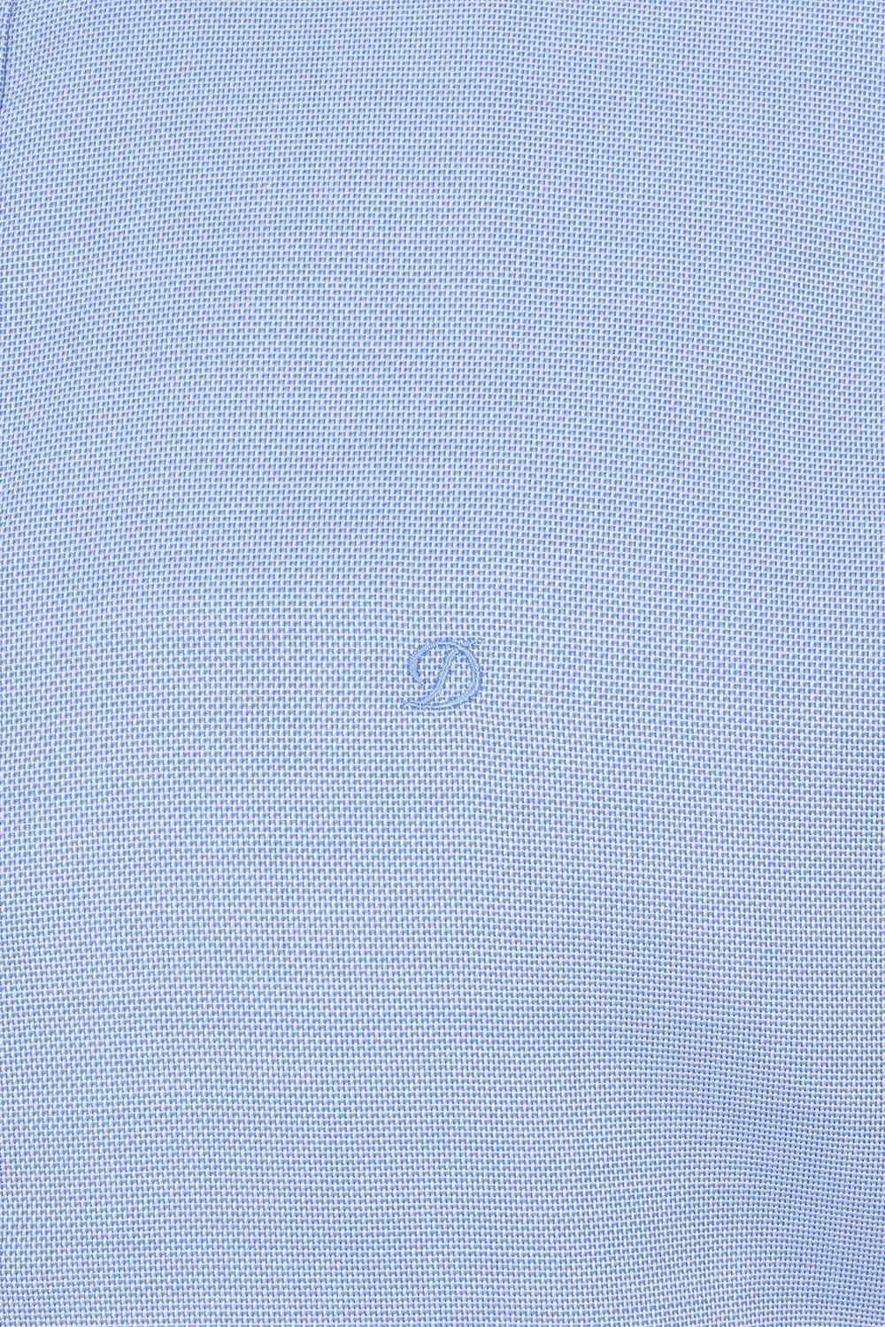 [LAST SIZE] 도비 배색 삼색바 자수 313 컴포터블 셔츠 블루