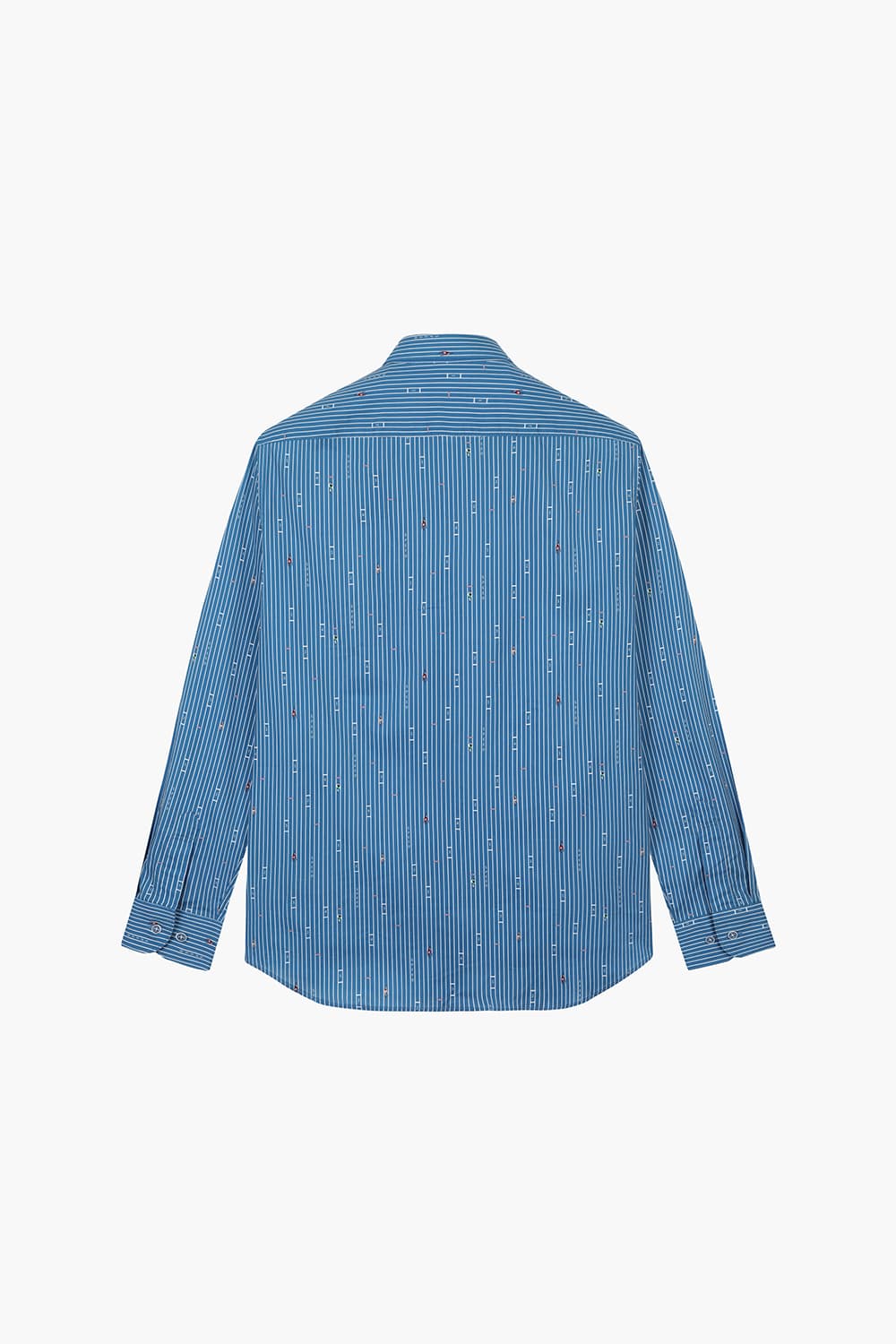 [LAST SIZE] [D-CASUAL] 스피드 모티브 프린트 387 컴포터블 셔츠 블루