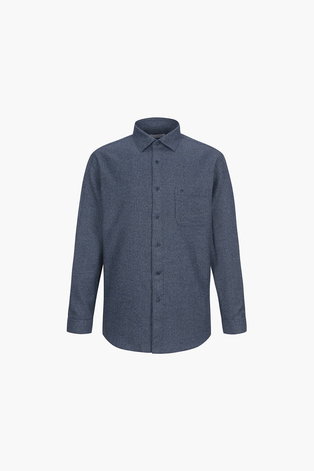 [LAST SIZE] 마이크로 하운드투스 체크 기모 732 비즈니스 셔츠 블루