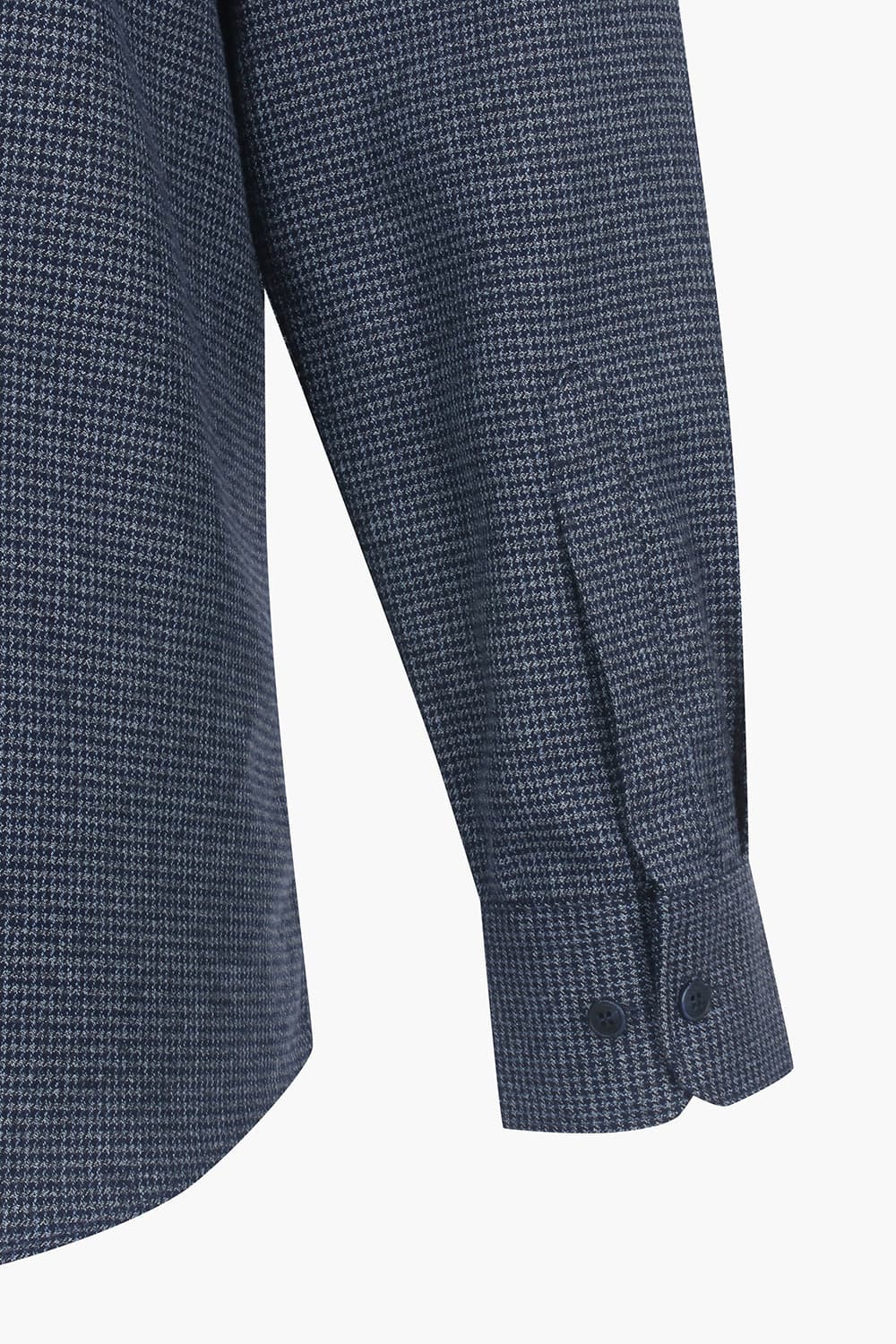 [LAST SIZE] 마이크로 하운드투스 체크 기모 732 비즈니스 셔츠 블루