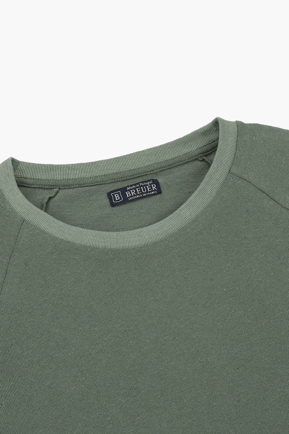 코튼 라운드 긴소매 래글런 티셔츠 카키 RE2SMBAPO101R77