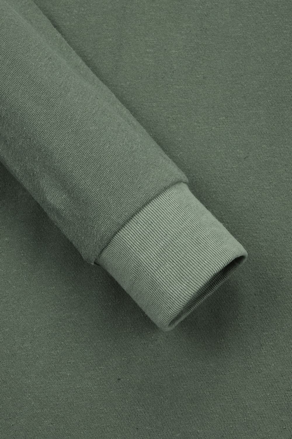 코튼 라운드 긴소매 래글런 티셔츠 카키 RE2SMBAPO101R77