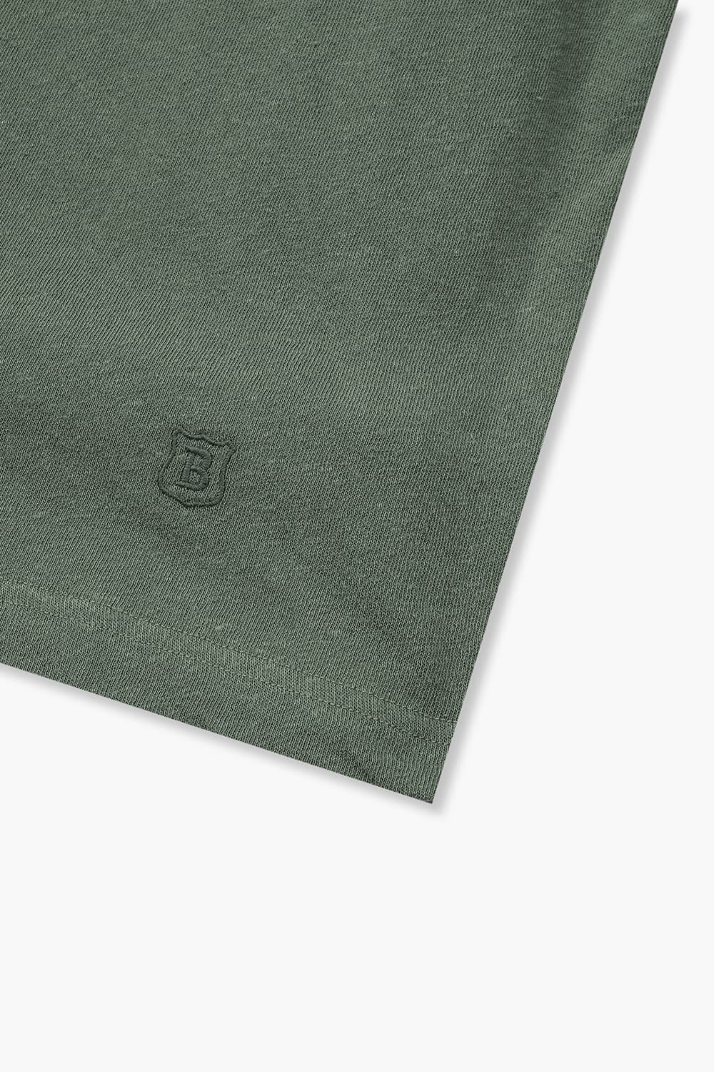 코튼 라운드 긴소매 래글런 티셔츠 카키 RE2SMBAPO101R77