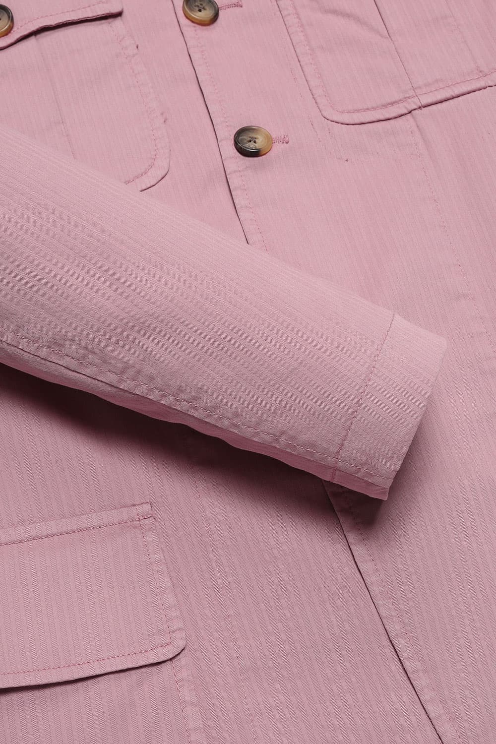 코튼 스트라이프패턴 사파리 자켓 핑크 RE3SMBAOT901R35