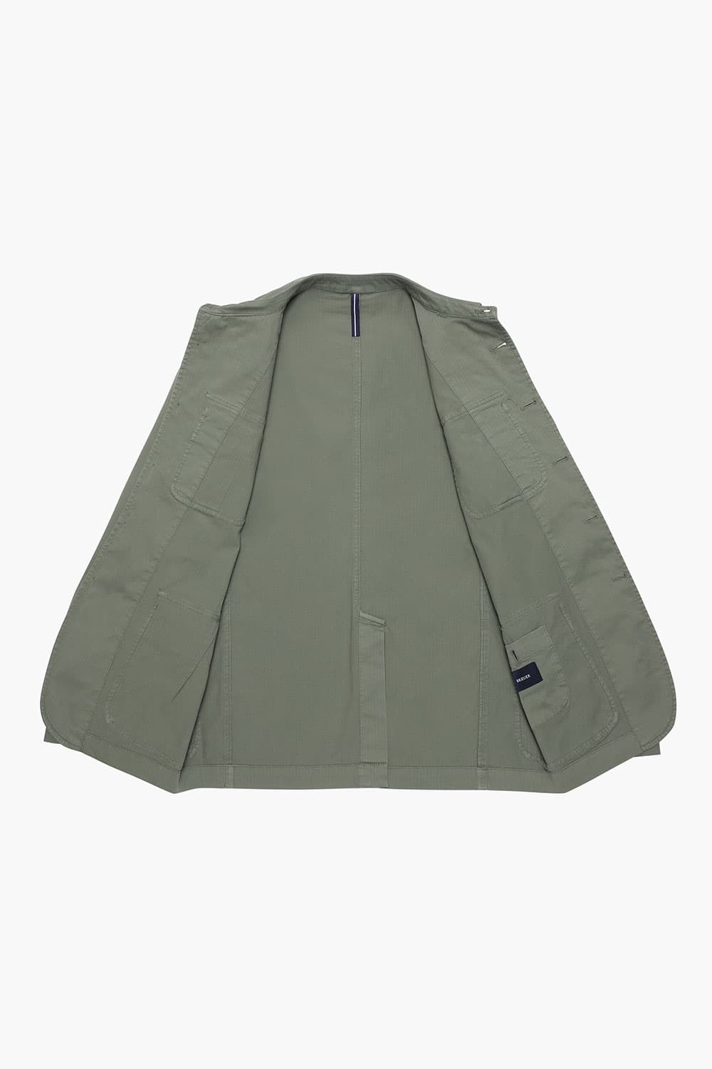 코튼 스트라이프패턴 사파리 자켓 그린 RE3SMBAOT901R75