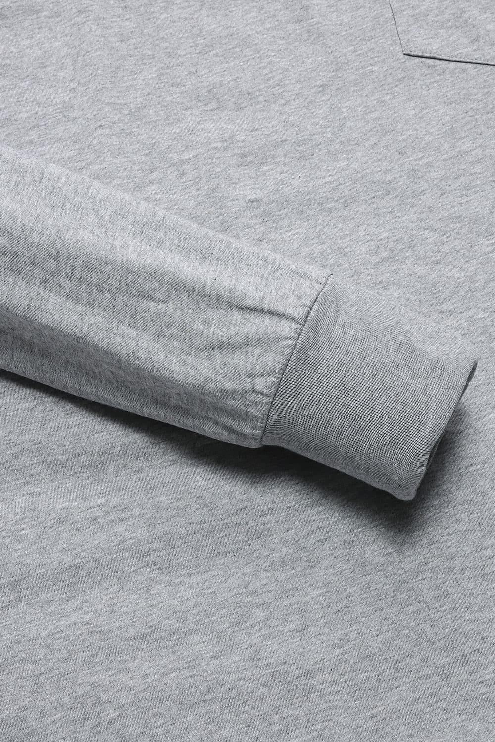 코튼 폴로 긴소매 멜란지 티셔츠 라이트 그레이 RE3SMBAPO102R93
