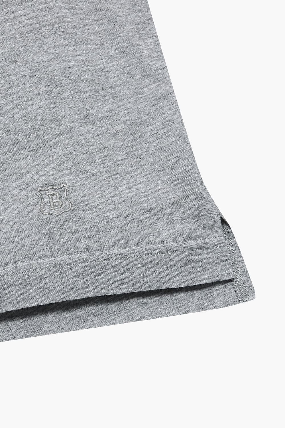 코튼 폴로 긴소매 멜란지 티셔츠 라이트 그레이 RE3SMBAPO102R93