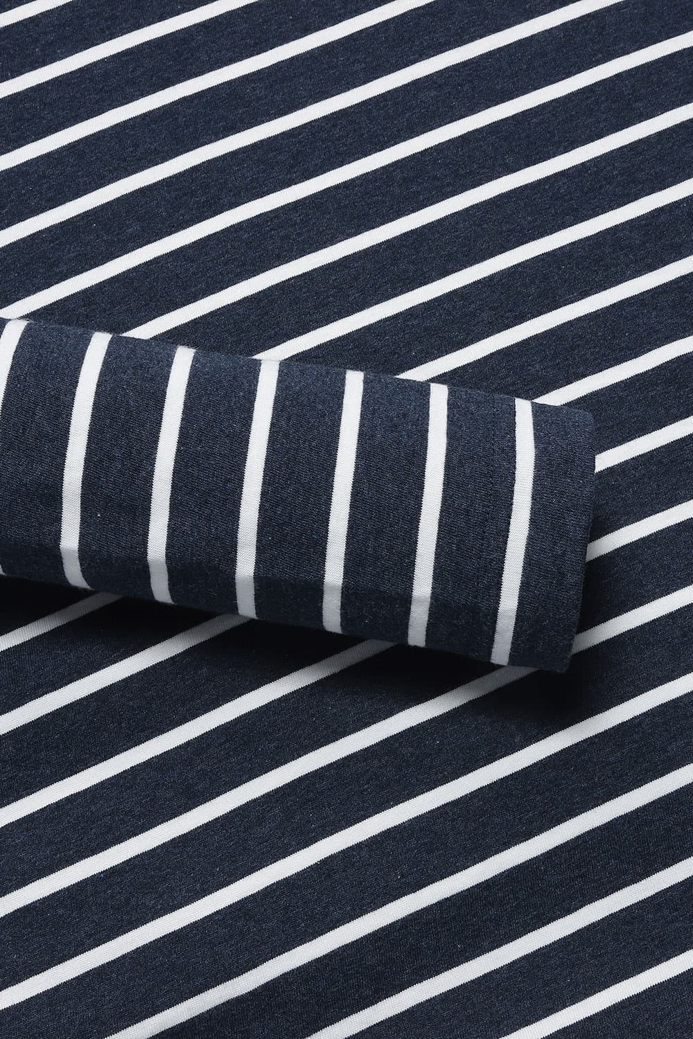 코튼 스트라이프 라운드 티셔츠 다크 네이비 RE3SMBAPO103R66