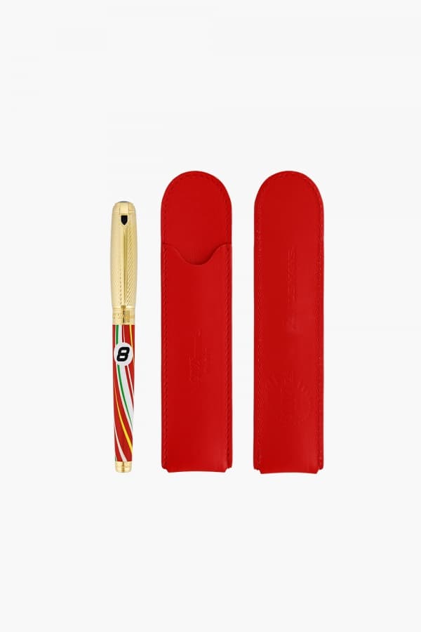 르망 24시 라인D 수성펜 멀티 레드 + 가죽케이스(레드) CQ410007L