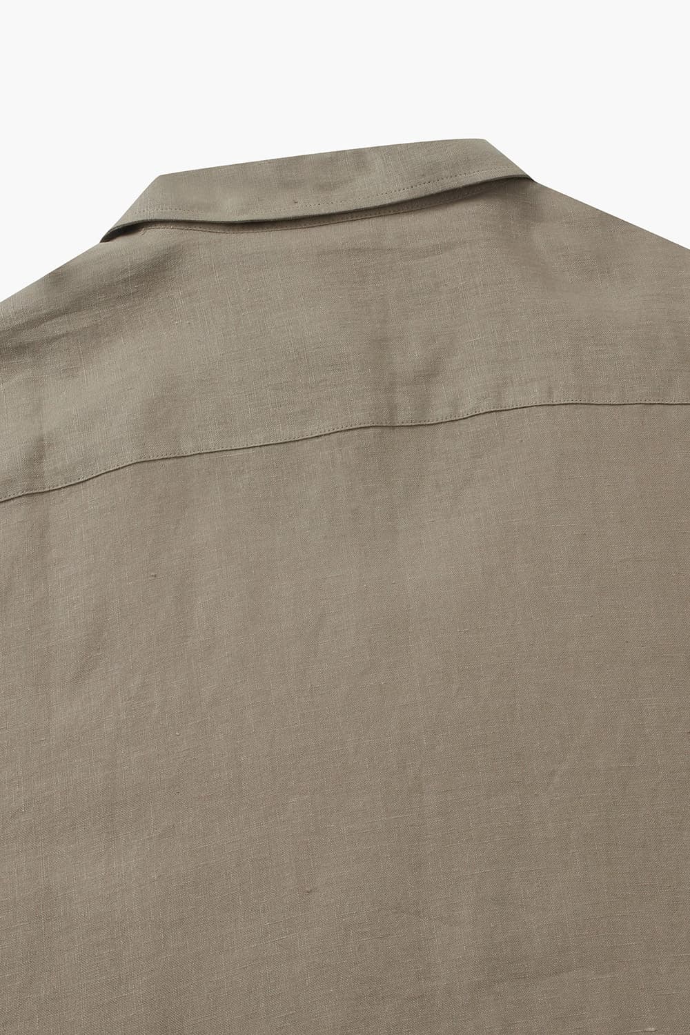 린넨 캠프 카라 003 라이트브라운 반소매 셔츠