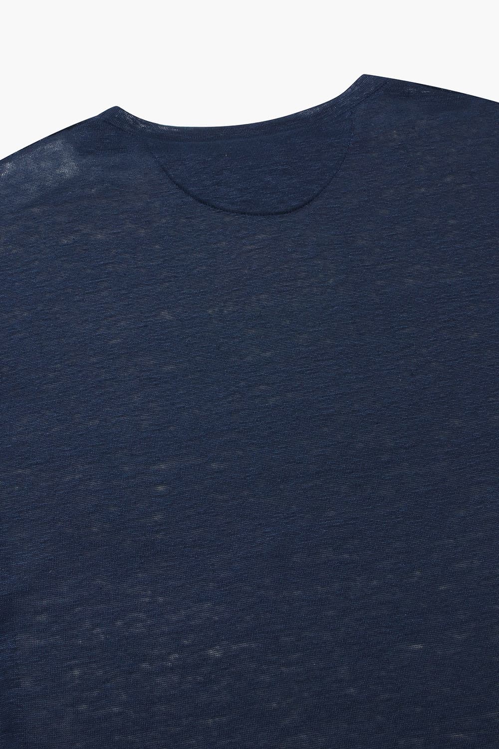 린넨 포켓 오버사이즈 003 다크네이비 반소매 티셔츠