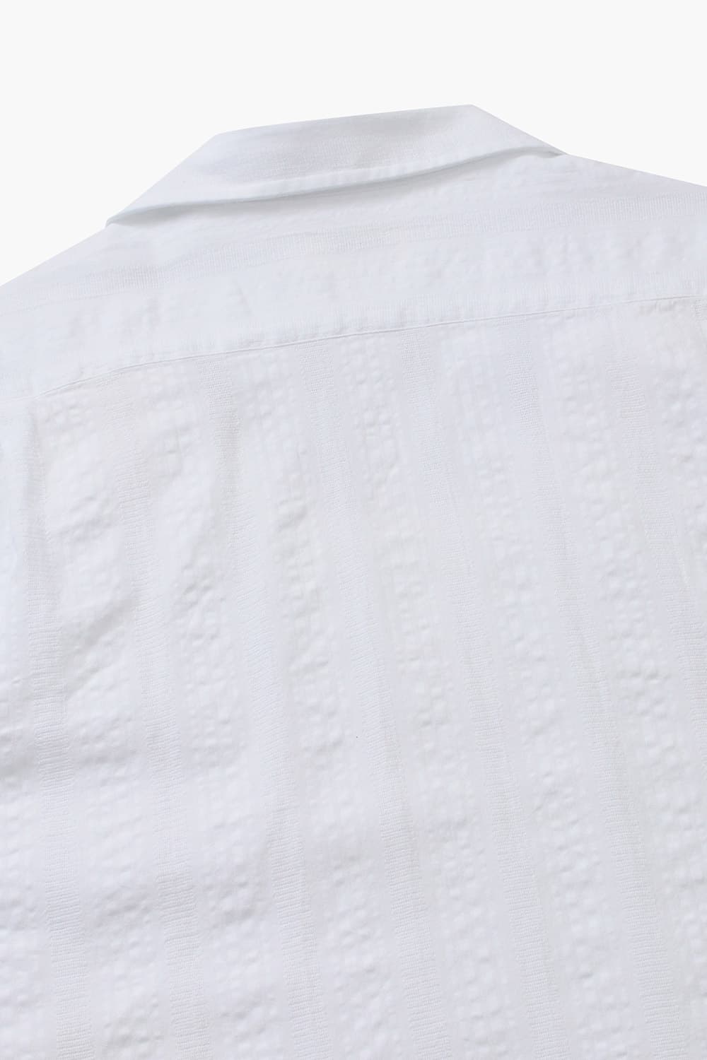 코튼 포켓 테일러드 카라 011 화이트 반소매 셔츠