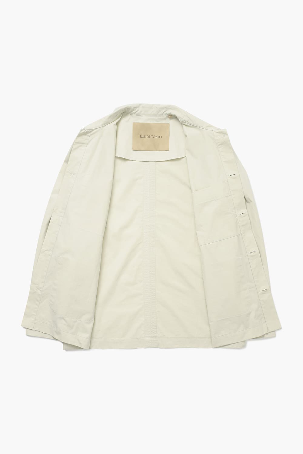 CANZU 코튼 베이직 빅 포켓 001 아이보리 셔츠