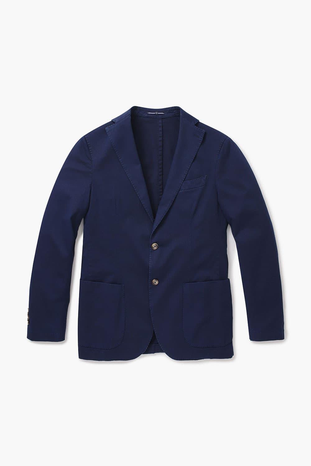 면 혼방 셰비 가먼트다잉 102 네이비 테일러드 자켓