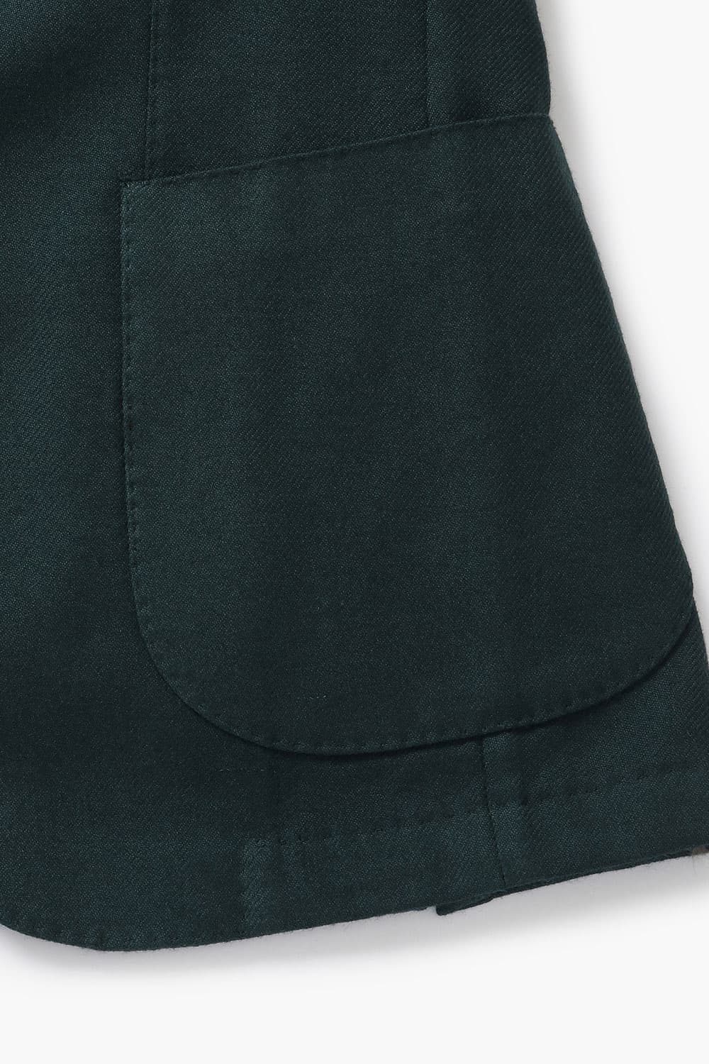 울 트윌 901 다크그린 테일러드 자켓