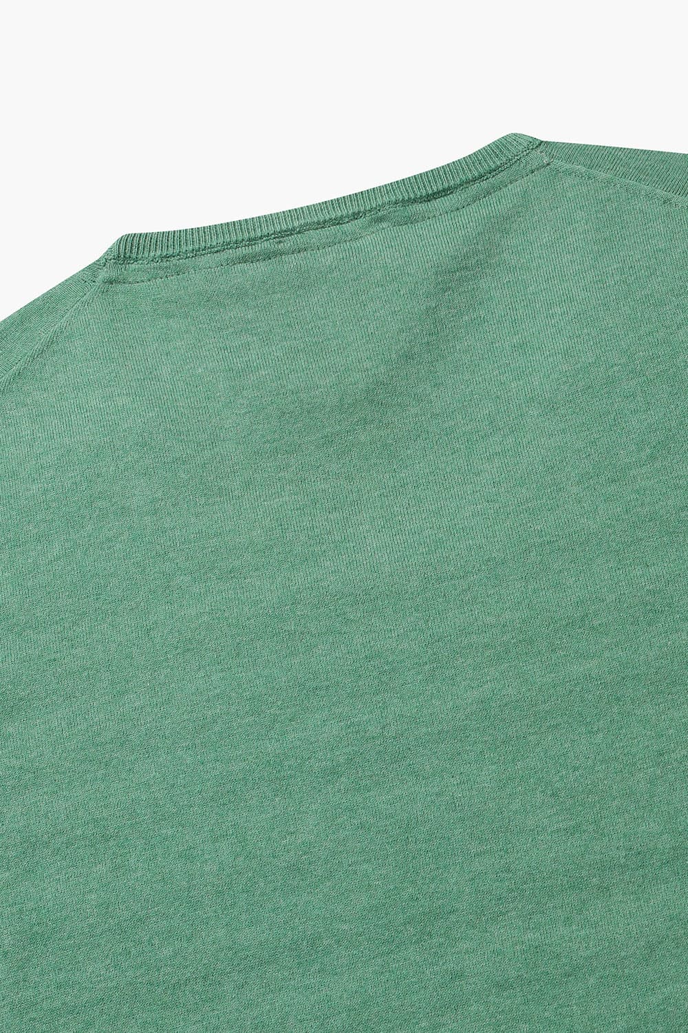 코튼 크루넥 501 그린 반소매 니트
