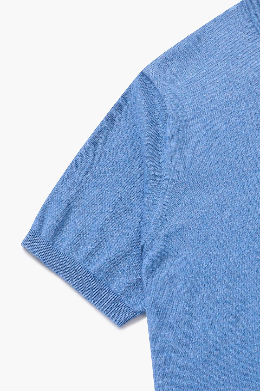 코튼 폴로 502 블루 반소매 니트