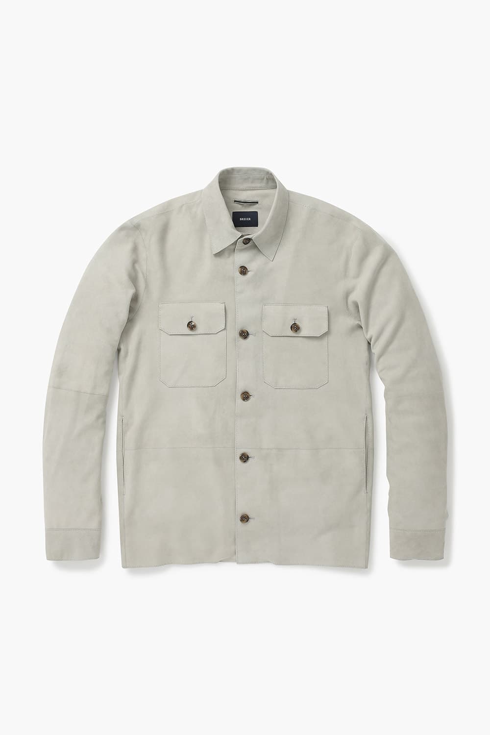 고트스킨 셔츠형 라이트그레이 캐주얼 자켓
