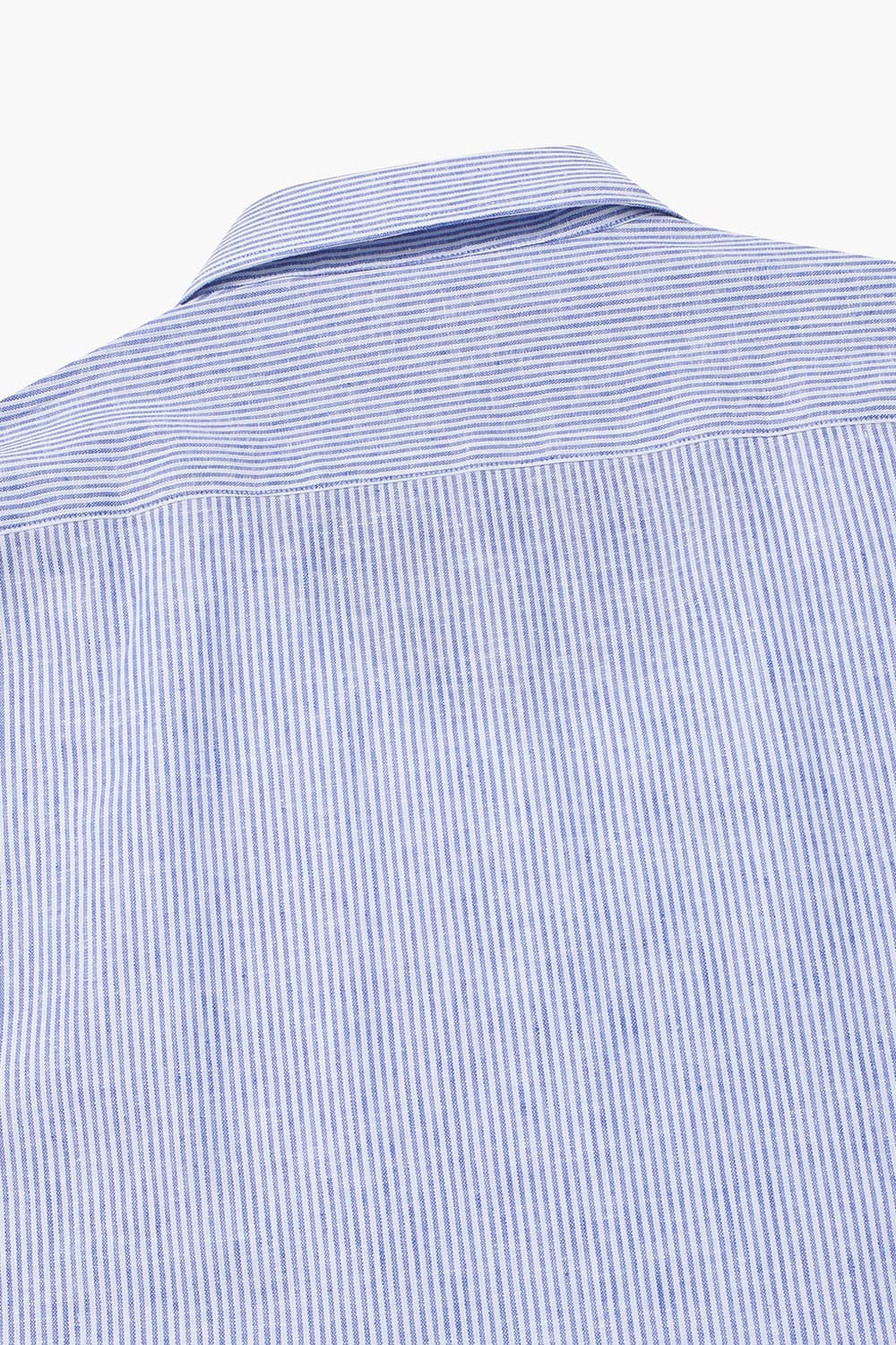 린넨 혼방 스트라이프 811 블루 셔츠