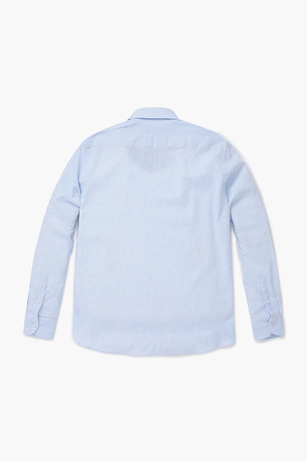 린넨 혼방 스트라이프 809 라이트블루 셔츠