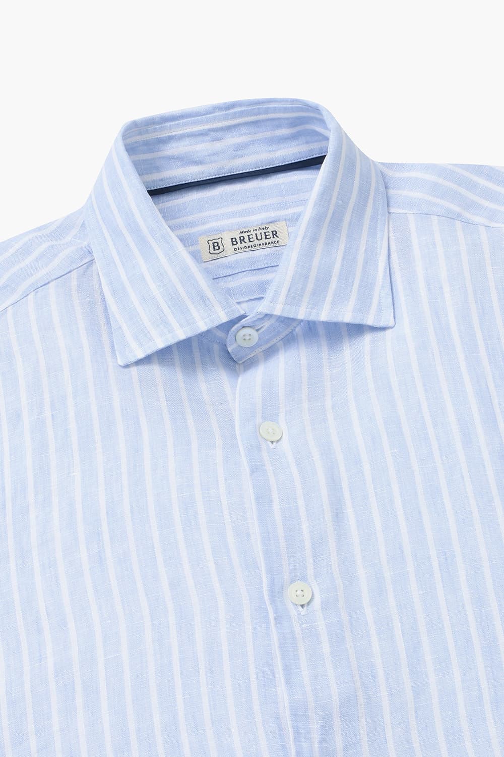 린넨 스트라이프 304 라이트블루 셔츠