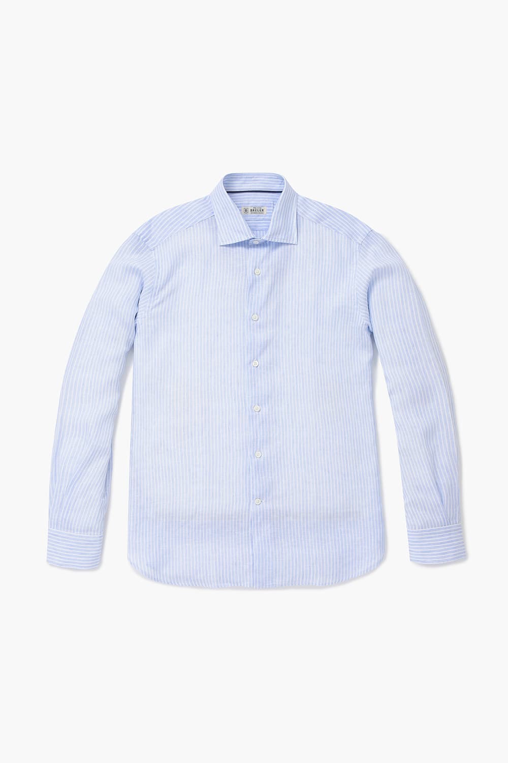 린넨 스트라이프 303 라이트블루 셔츠