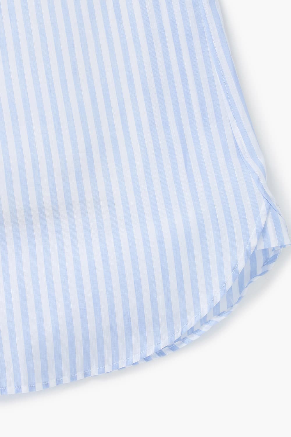 린넨 혼방 스트라이프 셔츠 BE090P442401