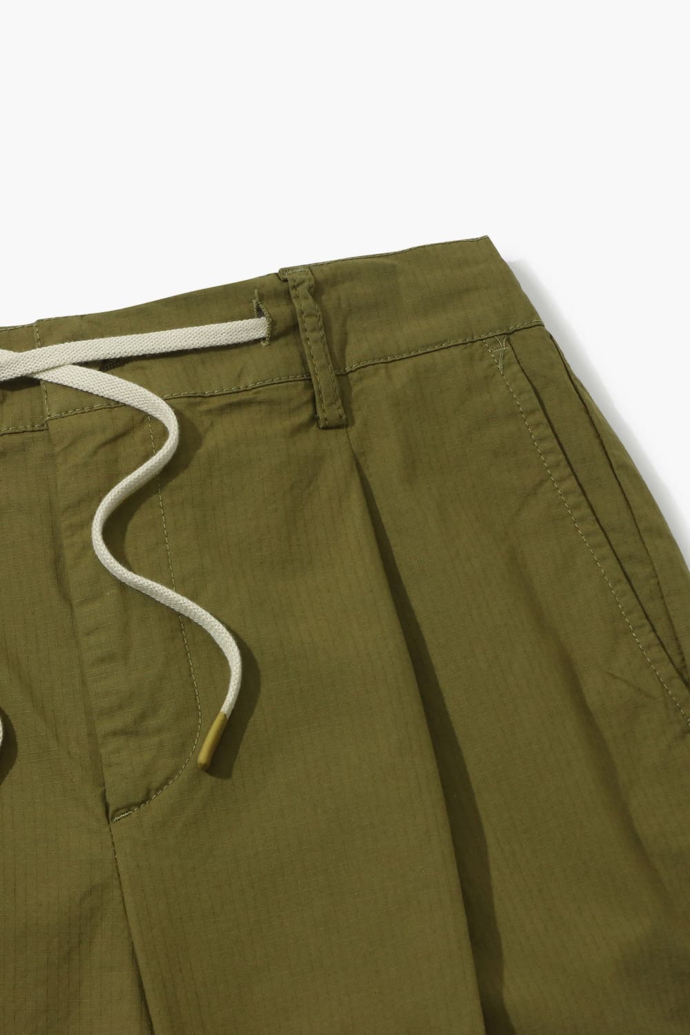 코튼 드로우스트링 세미와이드 804 그린 팬츠