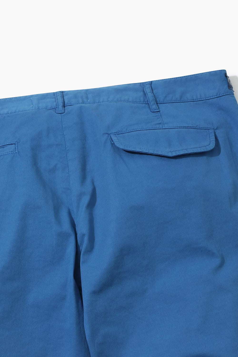 린넨 혼방 슬림 블루 팬츠