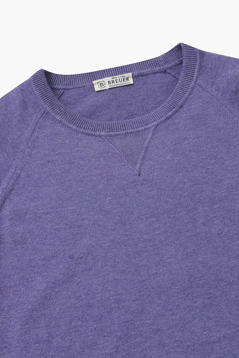 코튼 크루넥 103 퍼플 긴소매 니트