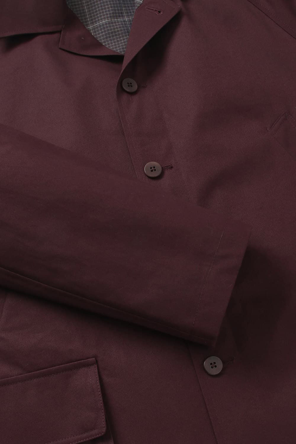 HUNTING 코튼 레글런 001 버건디 하프 코트