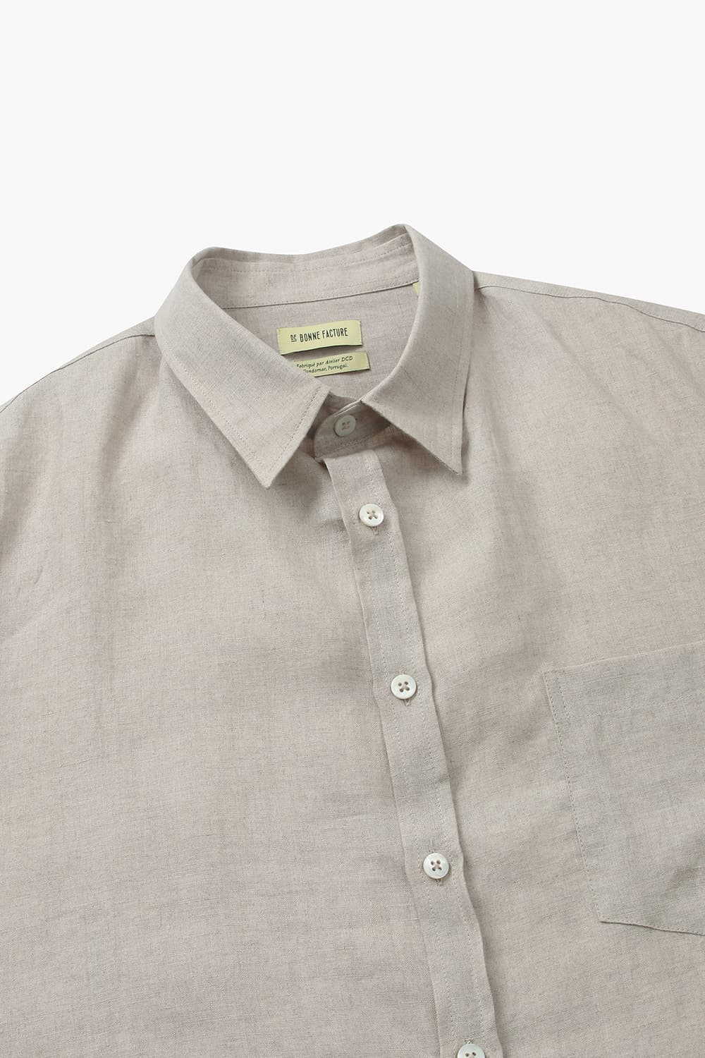 ESSENTIAL 린넨 포켓 004 라이트베이지 셔츠