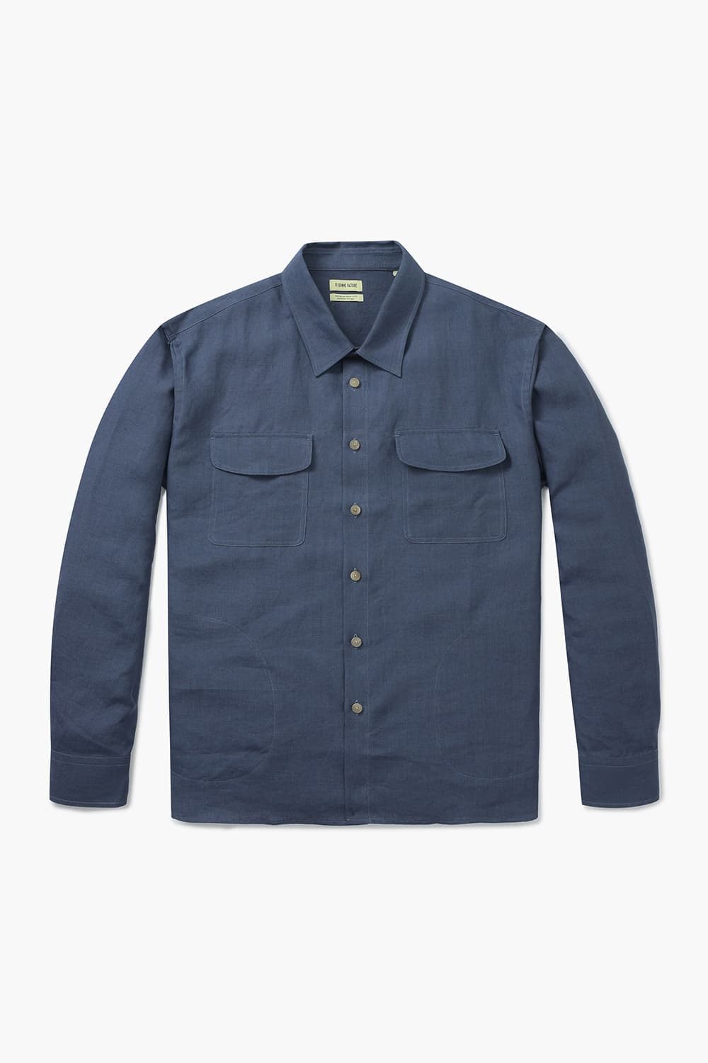 린넨 투 포켓 오버사이즈 006 네이비 셔츠