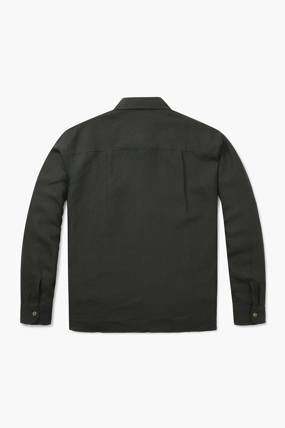 린넨 투 포켓 오버사이즈 006 카키브라운 셔츠