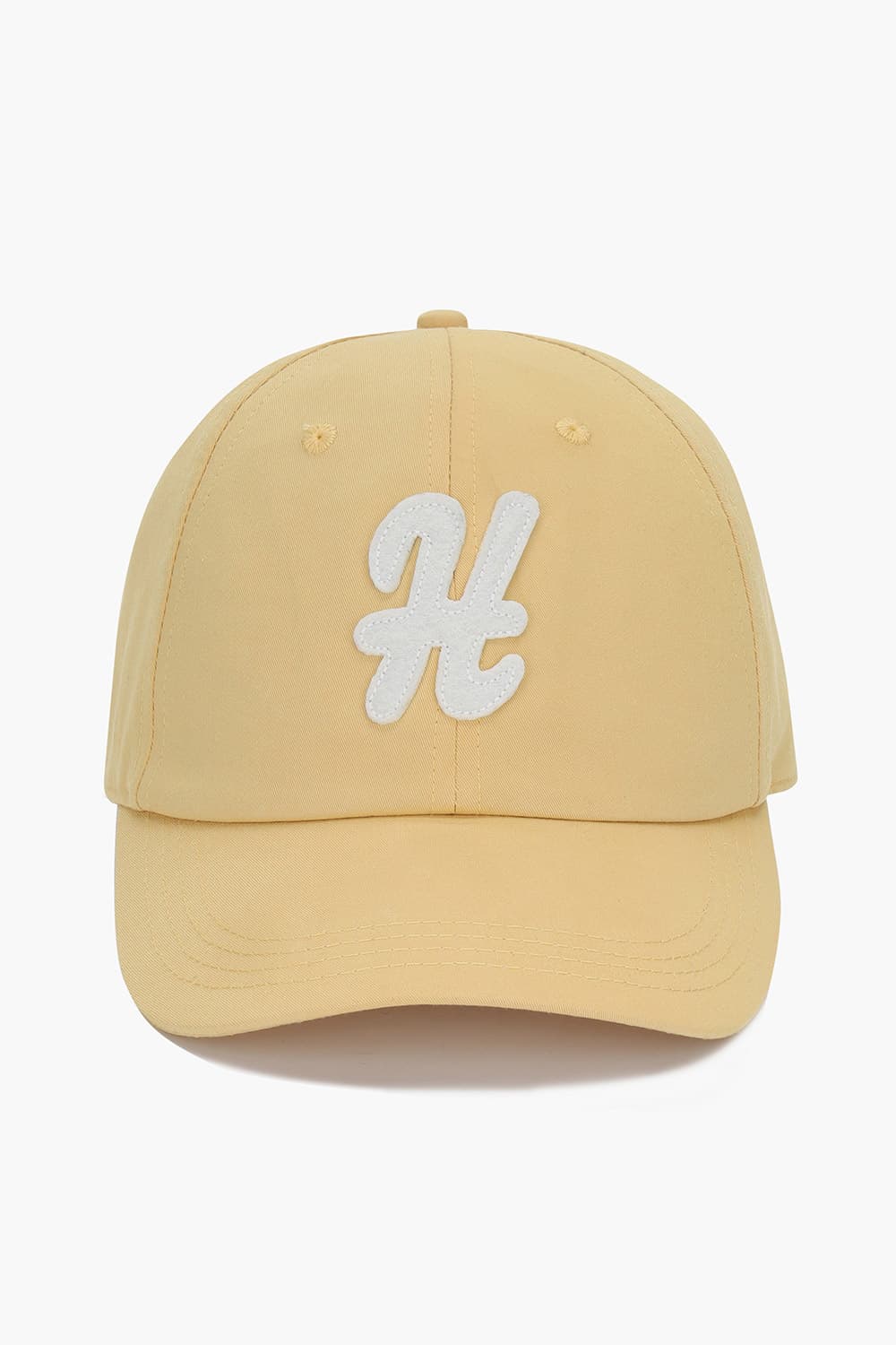 코튼 일러스트 H 로고 라이트옐로우 볼캡