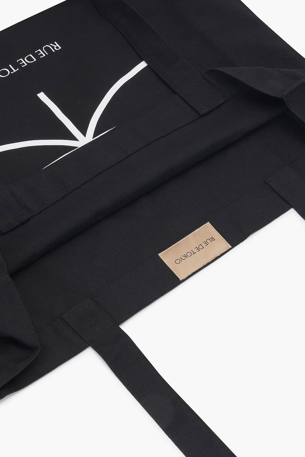 코튼 빅 로고 에코 001 블랙 숄더백