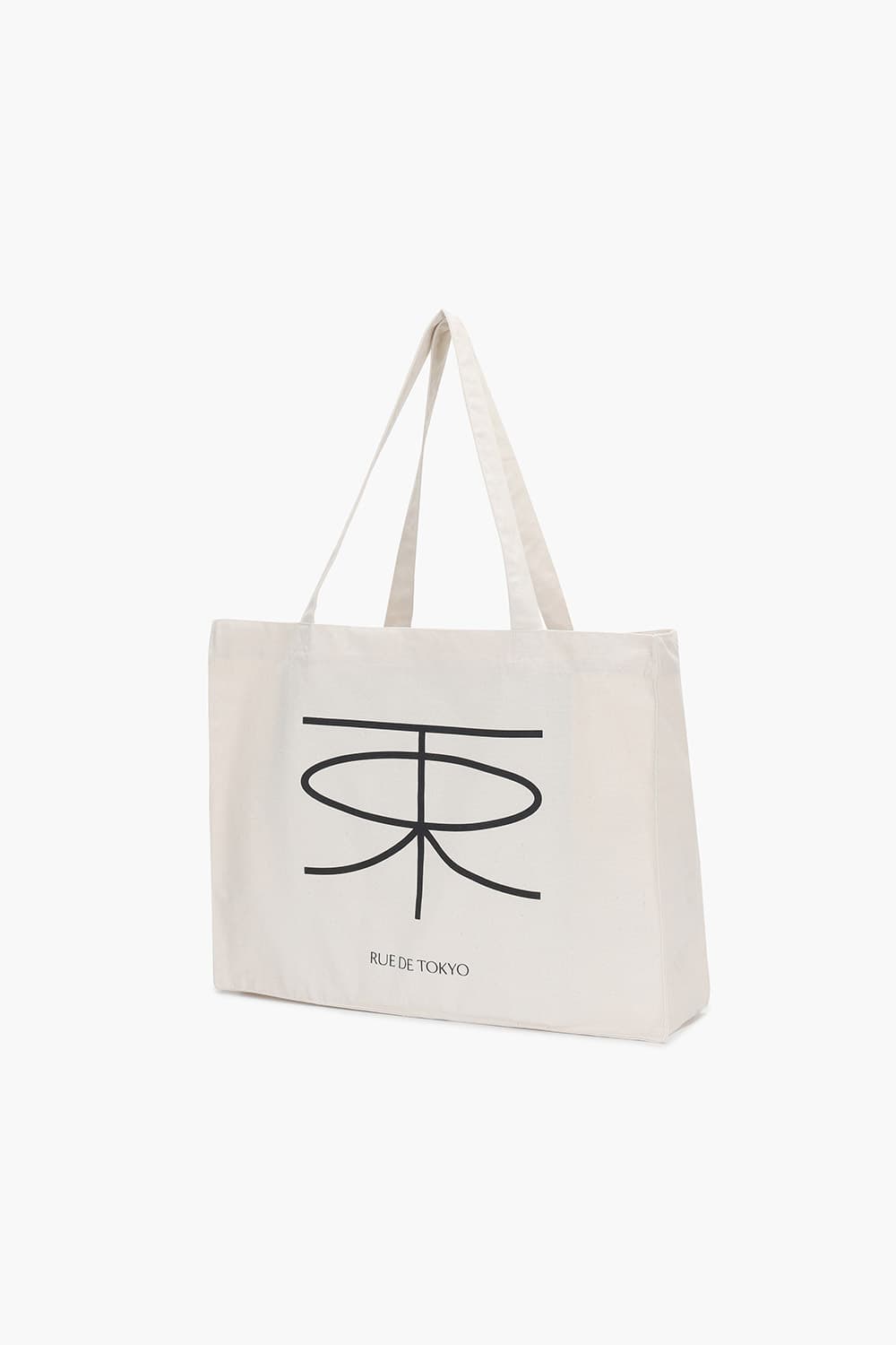 코튼 빅 로고 에코 001 아이보리 숄더백