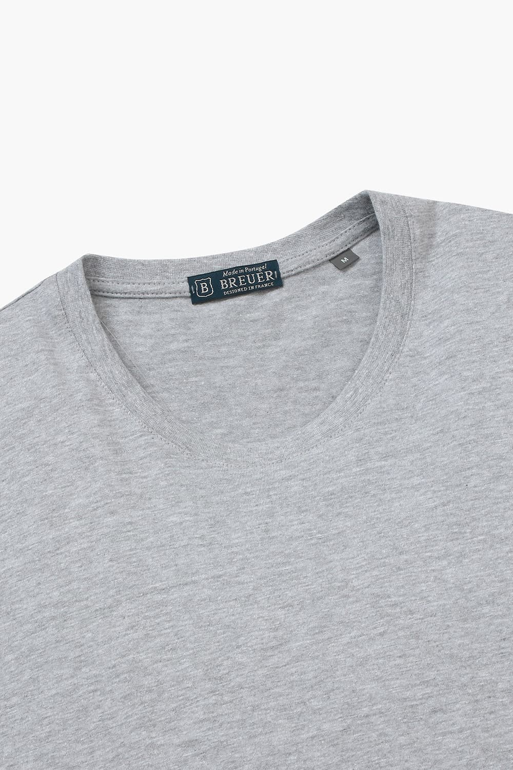 코튼 베이직 크루넥 512 라이트그레이 반소매 티셔츠