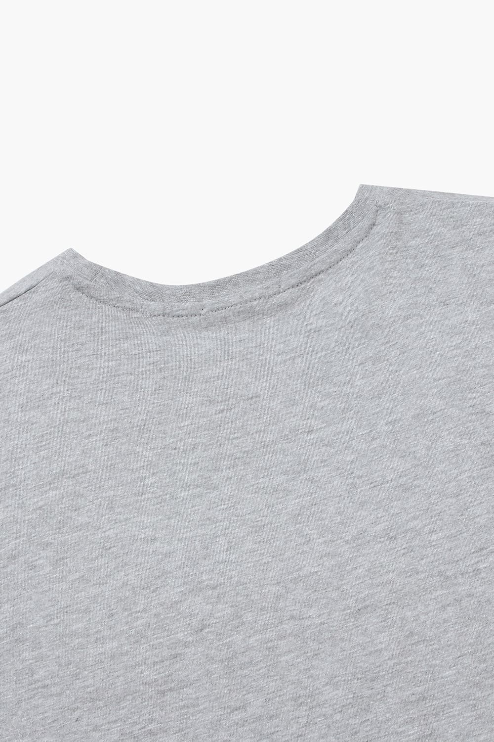 코튼 베이직 크루넥 512 라이트그레이 반소매 티셔츠