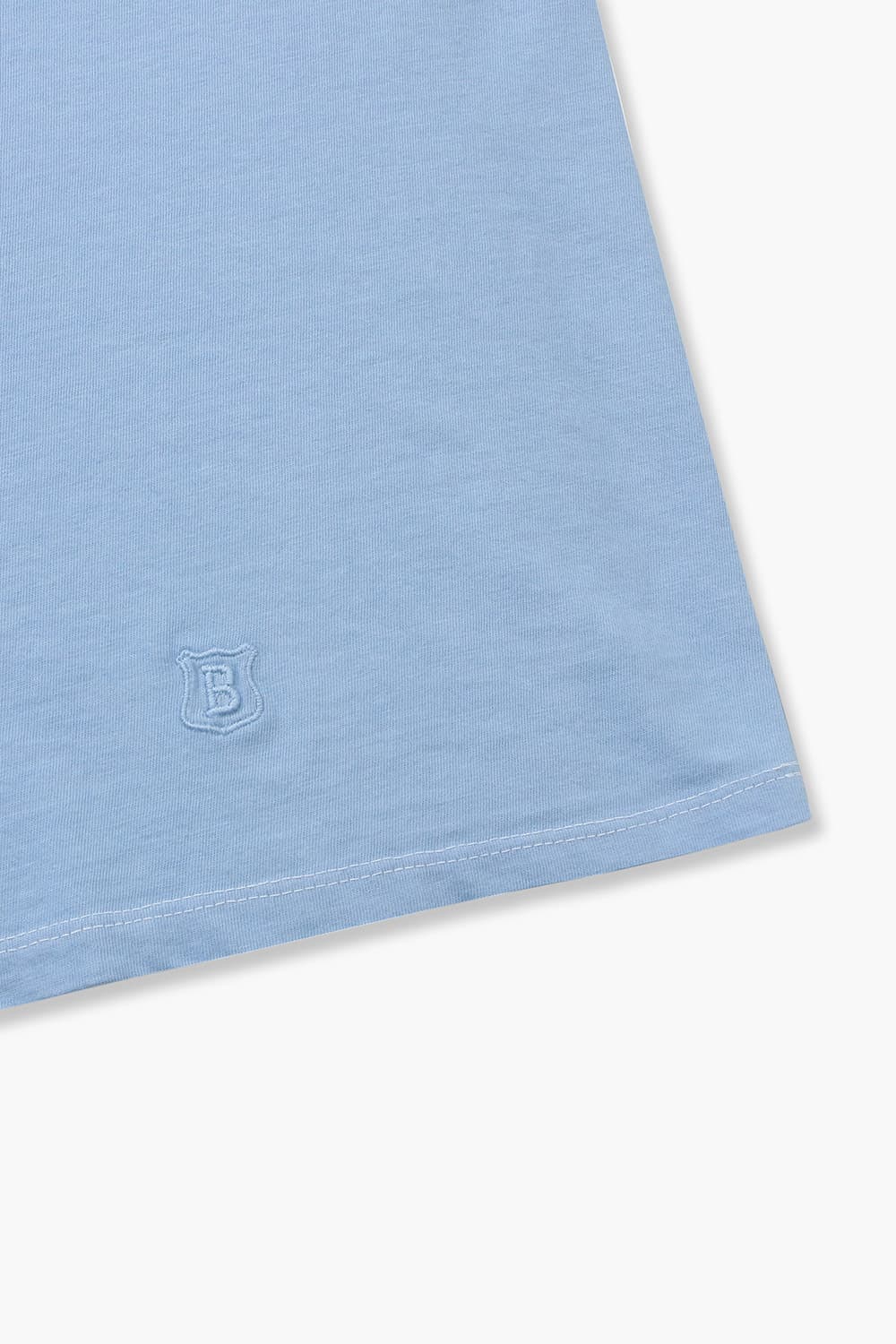 코튼 베이직 크루넥 512 라이트블루 반소매 티셔츠