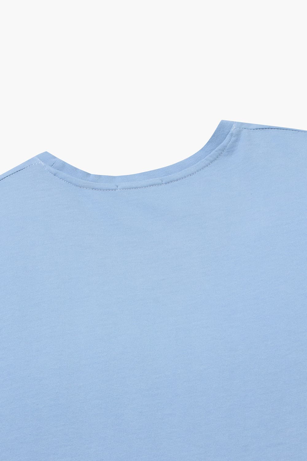 코튼 베이직 크루넥 512 라이트블루 반소매 티셔츠