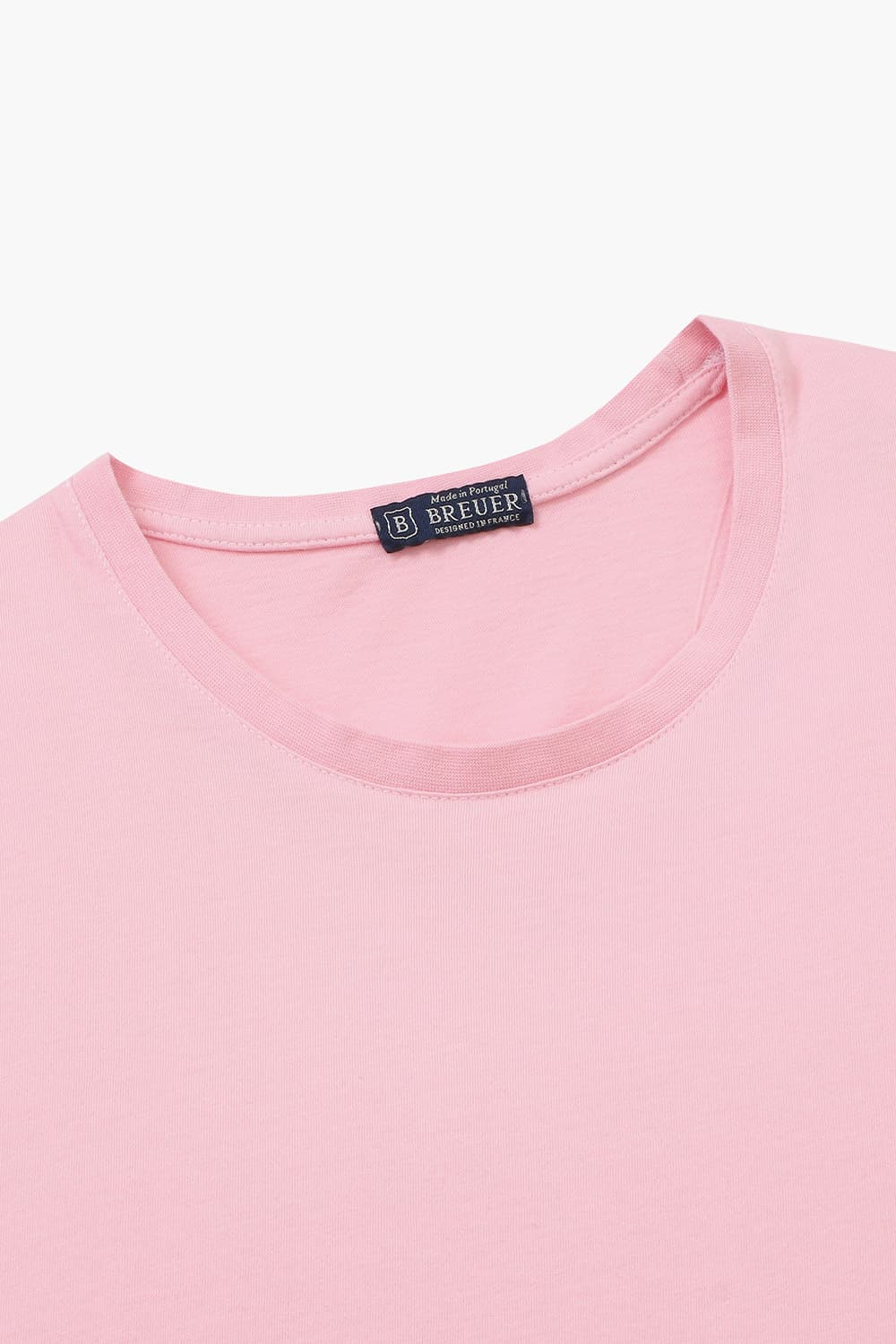 코튼 베이직 크루넥 512 핑크 반소매 티셔츠