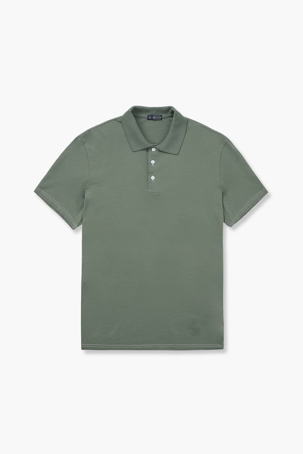 코튼 버튼 다운 502 그린 반소매 티셔츠