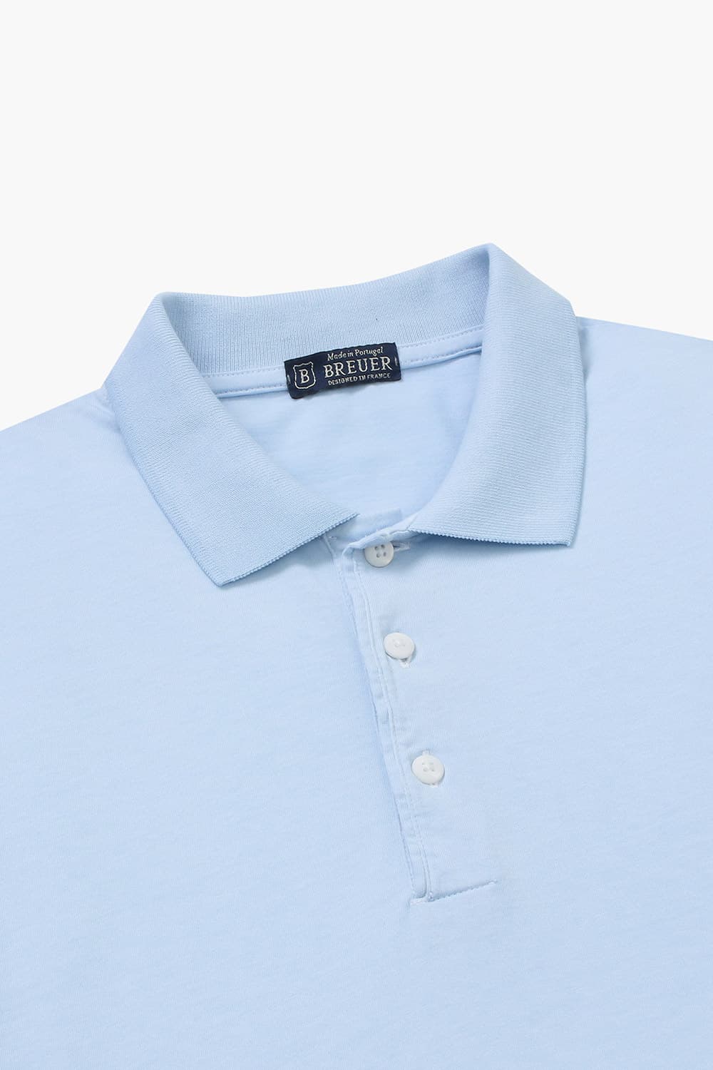 코튼 버튼 다운 502 라이트블루 반소매 티셔츠