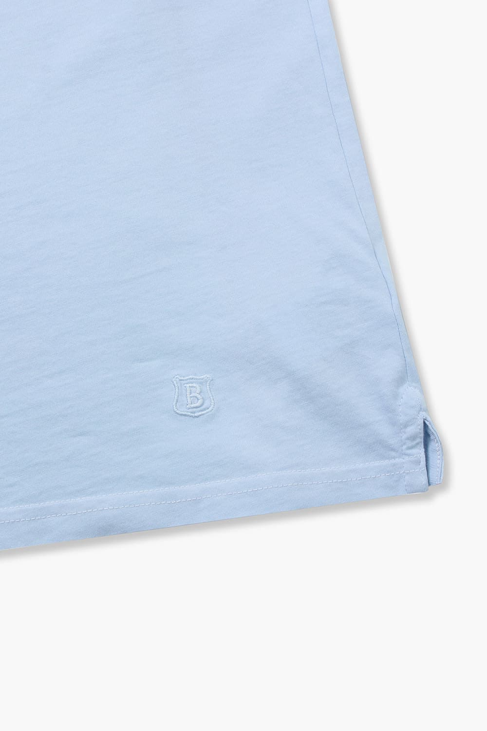 코튼 버튼 다운 502 라이트블루 반소매 티셔츠