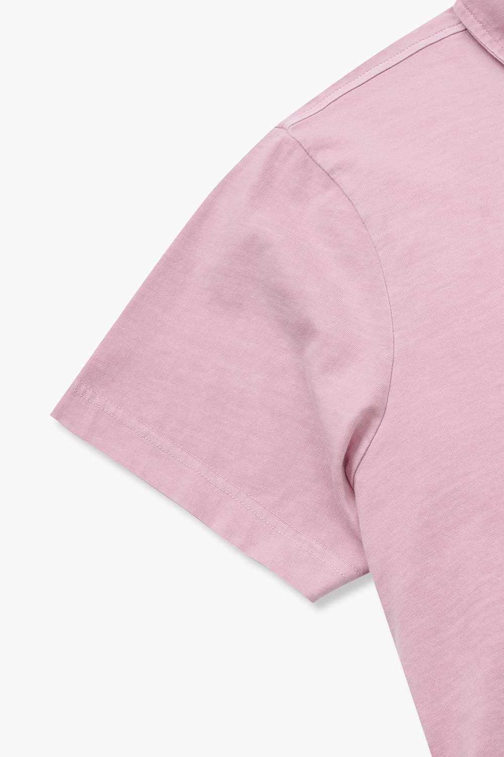 코튼 버튼 다운 포켓 501 핑크 반소매 티셔츠