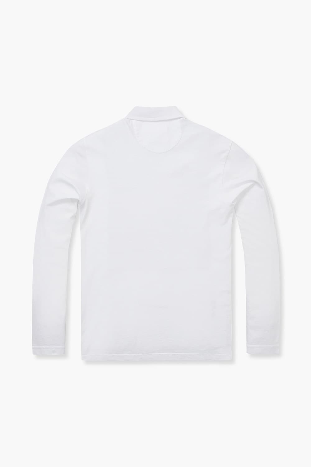 코튼 폴로 101 화이트 긴소매 티셔츠